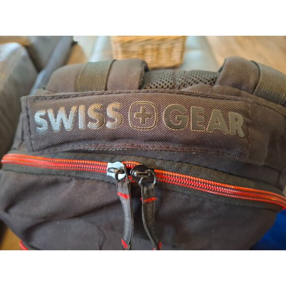 Swiss Gear Black Laptop Backpack With Red Accents Multiple Compartments - Picture 5 of 5